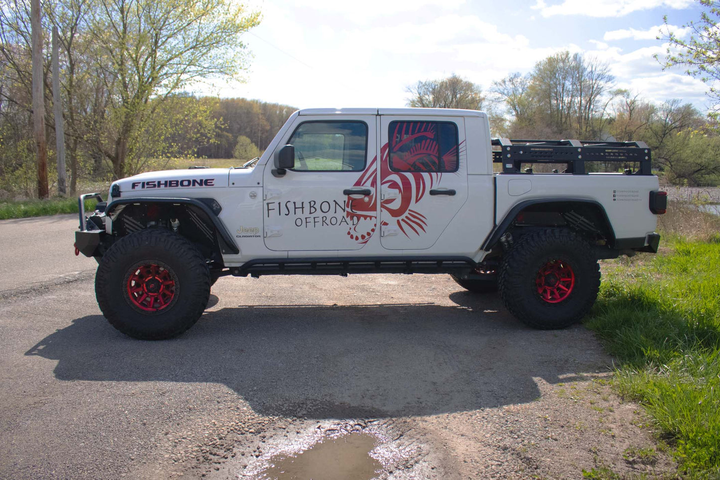 18-Current Jeep Wrangler JL, JLU and 20-Current Jeep Gladiator JT Front Steel Elite Fenders Fishbone Offroad-17