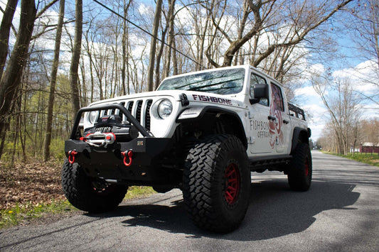 18-Current Jeep Wrangler JL, JLU and 20-Current Jeep Gladiator JT Front Steel Elite Fenders Fishbone Offroad-10