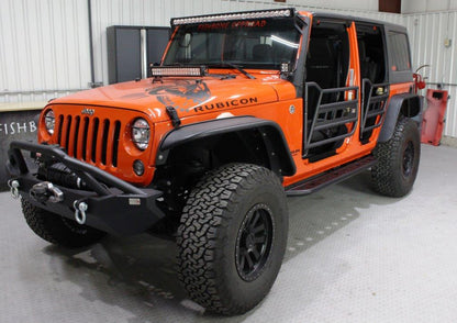 Jeep JK Tube Doors 07-18 Wrangler JK 4 Door Front/Rear Fishbone Offroad-2