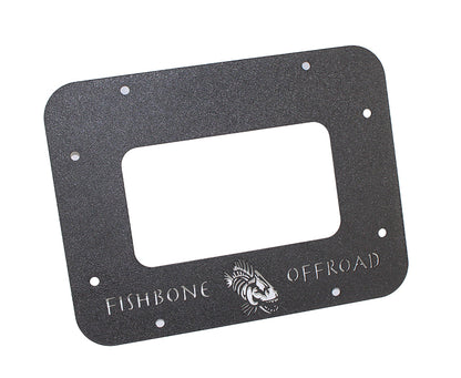 Jeep JK Tailgate Plate 07-18 Wrangler JK Aluminum Black Textured Powercoat Fishbone Offroad-3