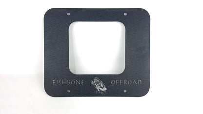 Jeep TJ Tailgate Plate 97-06 Wrangler TJ Black Textured Powercoat Aluminum BackSide Series Fishbone Offroad-2