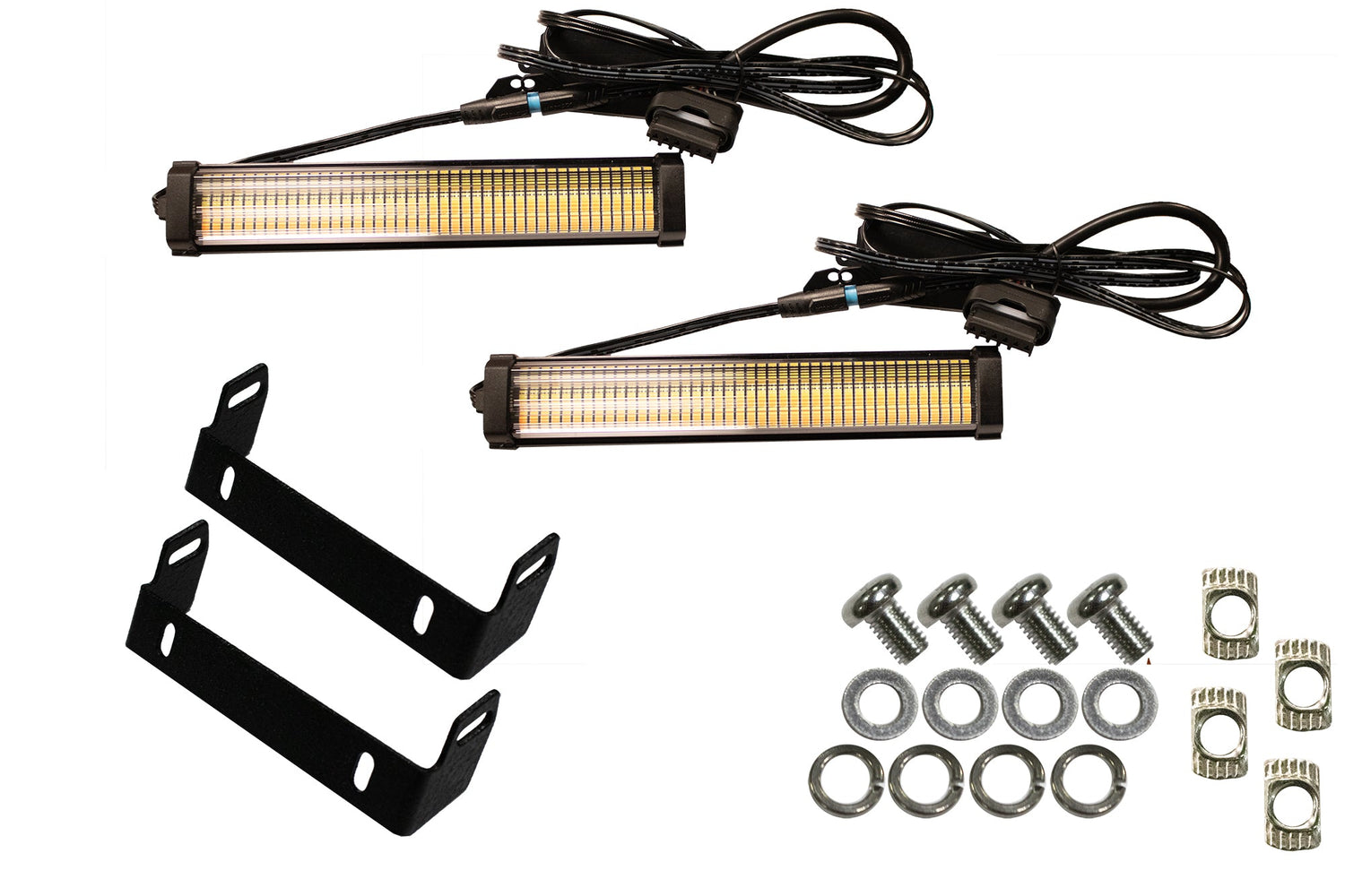 Fishbone Offroad 7 Inch Turn Signal and Side Marker Lights and Brackets Fishbone Offroad