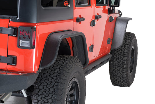 Fishbone Offroad Jeep JK Tube Fenders 07-18 Wrangler JK Front/Rear Set Of 4 Aluminum Black Textured Powdercoat Fishbone Offroad