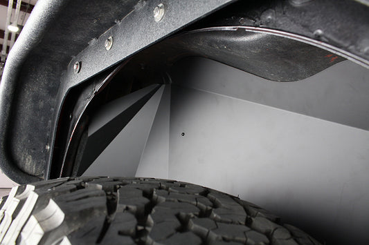 Jeep JK Rear Inner Fenders 07-18 Wrangler JK Aluminum Black Powercoat Fishbone Offroad-1