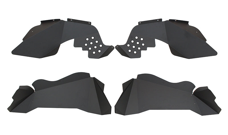 Jeep JK Inner Fenders 07-18 Wrangler JK Front/Rear Set Of 4 Aluminum Black Powdercoat Fishbone Offroad-4