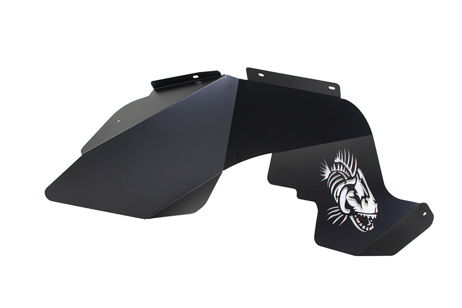 Jeep JK Logo Aluminum Inner Fenders 07-18 Wrangler JK Black Powdercoat Fishbone Offroad-2
