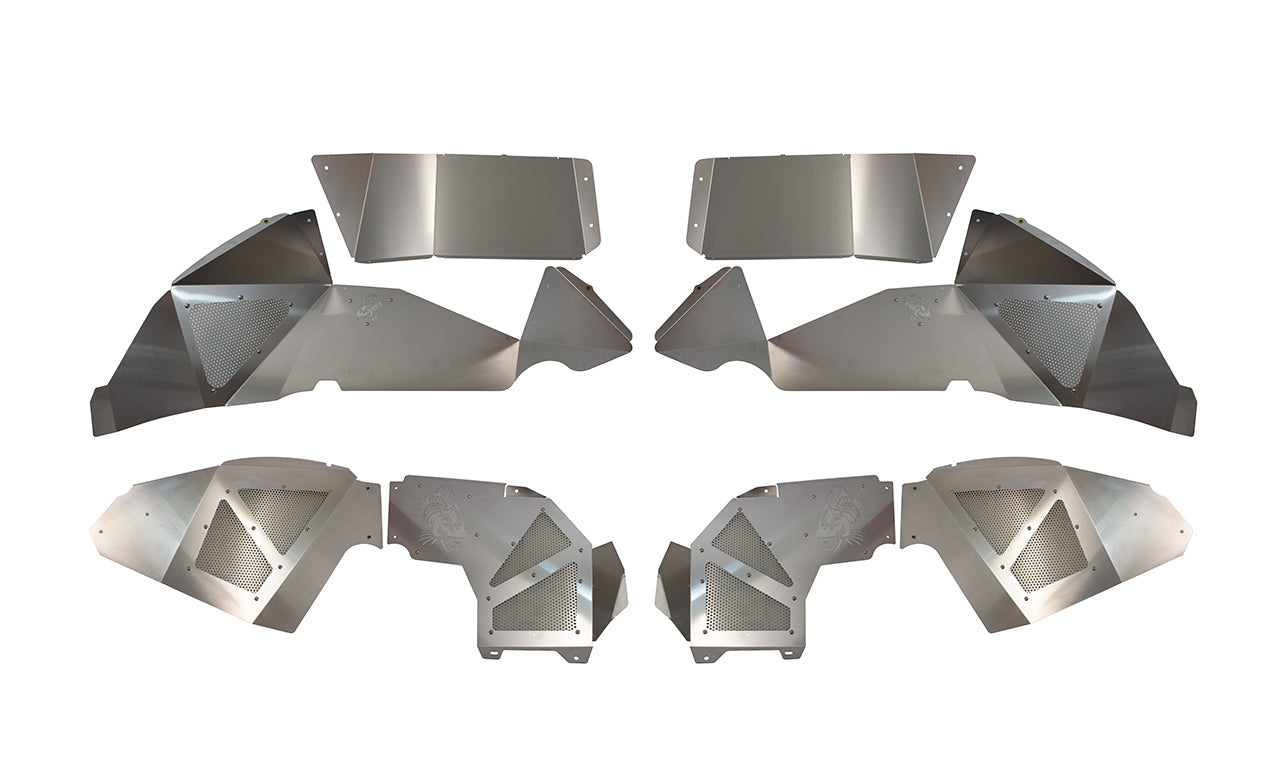 Jeep JL Inner Fenders For 18-Current Wrangler JL Front/Rear Set of 4 Aluminum Raw Fishbone Offroad