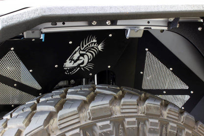 Jeep JL Inner Fenders For 18-Current Wrangler JL Front/Rear Set of 4 Aluminum Black Powdercoat Fishbone Offroad-6