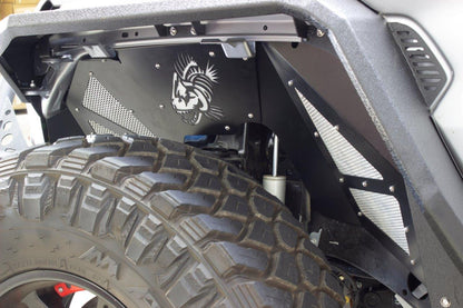 Jeep JL Inner Fenders For 18-Current Wrangler JL Front/Rear Set of 4 Aluminum Black Powdercoat Fishbone Offroad-9