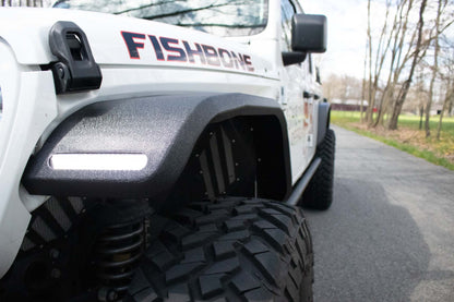 18-Current Jeep Wrangler JL, JLU and 20-Current Jeep JT Gladiator Aluminum Elite Front Fenders Fishbone Offroad-8