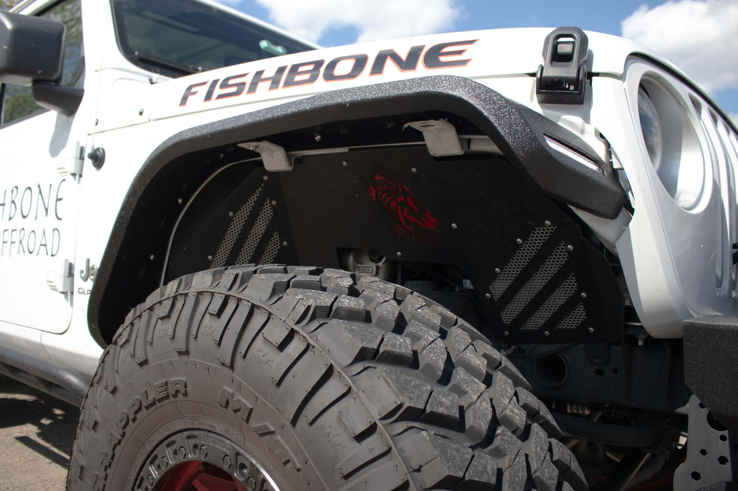 18-Current Jeep Wrangler JL, JLU and 20-Current Jeep JT Gladiator Aluminum Elite Front Fenders Fishbone Offroad-9