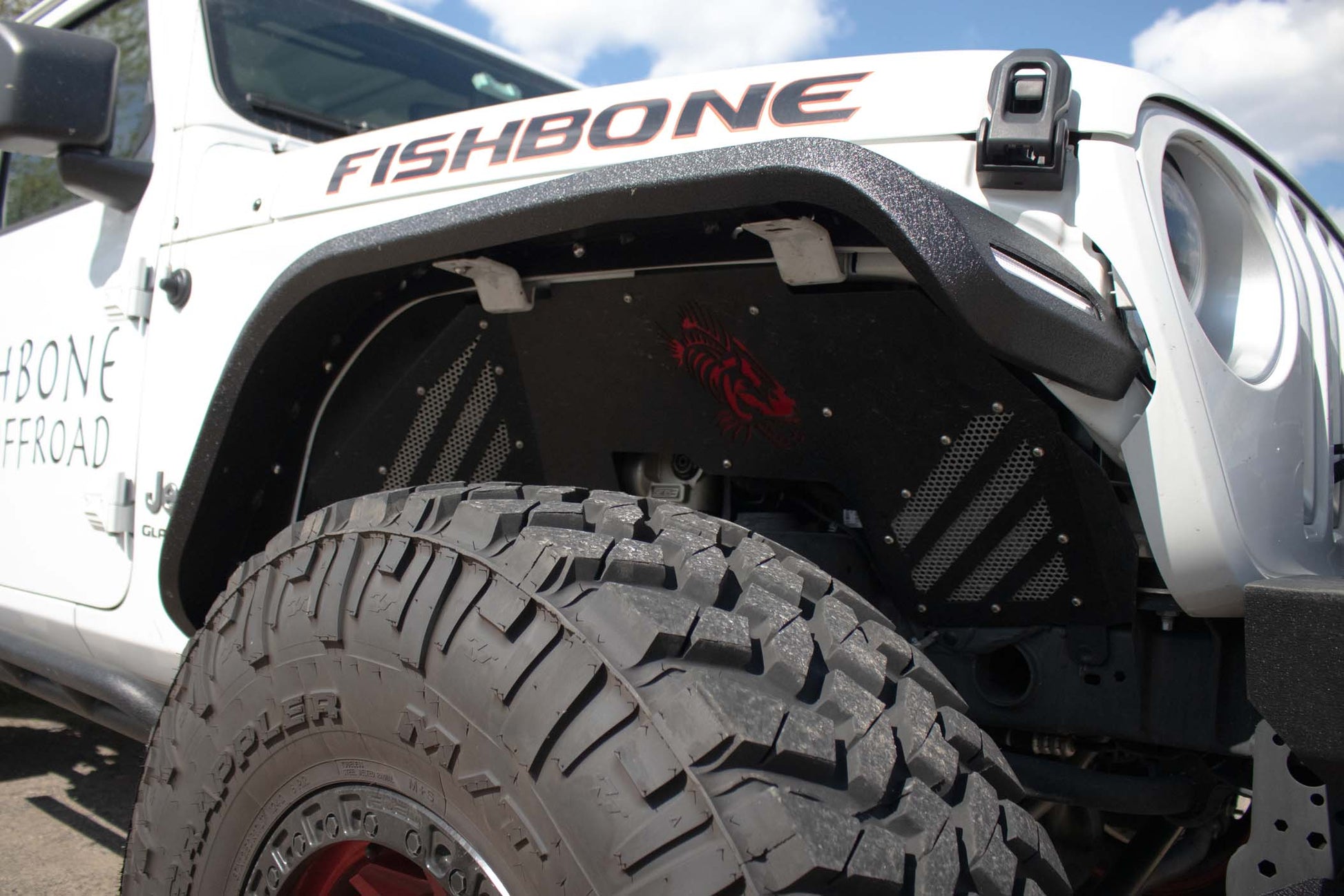 18-Current Jeep Wrangler JL, JLU and 20-Current Jeep JT Gladiator Aluminum Elite Front Fenders Fishbone Offroad-9