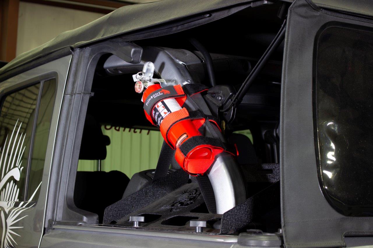 Fire Extinguisher Holder for Padded Roll Bar Fishbone Offroad-7