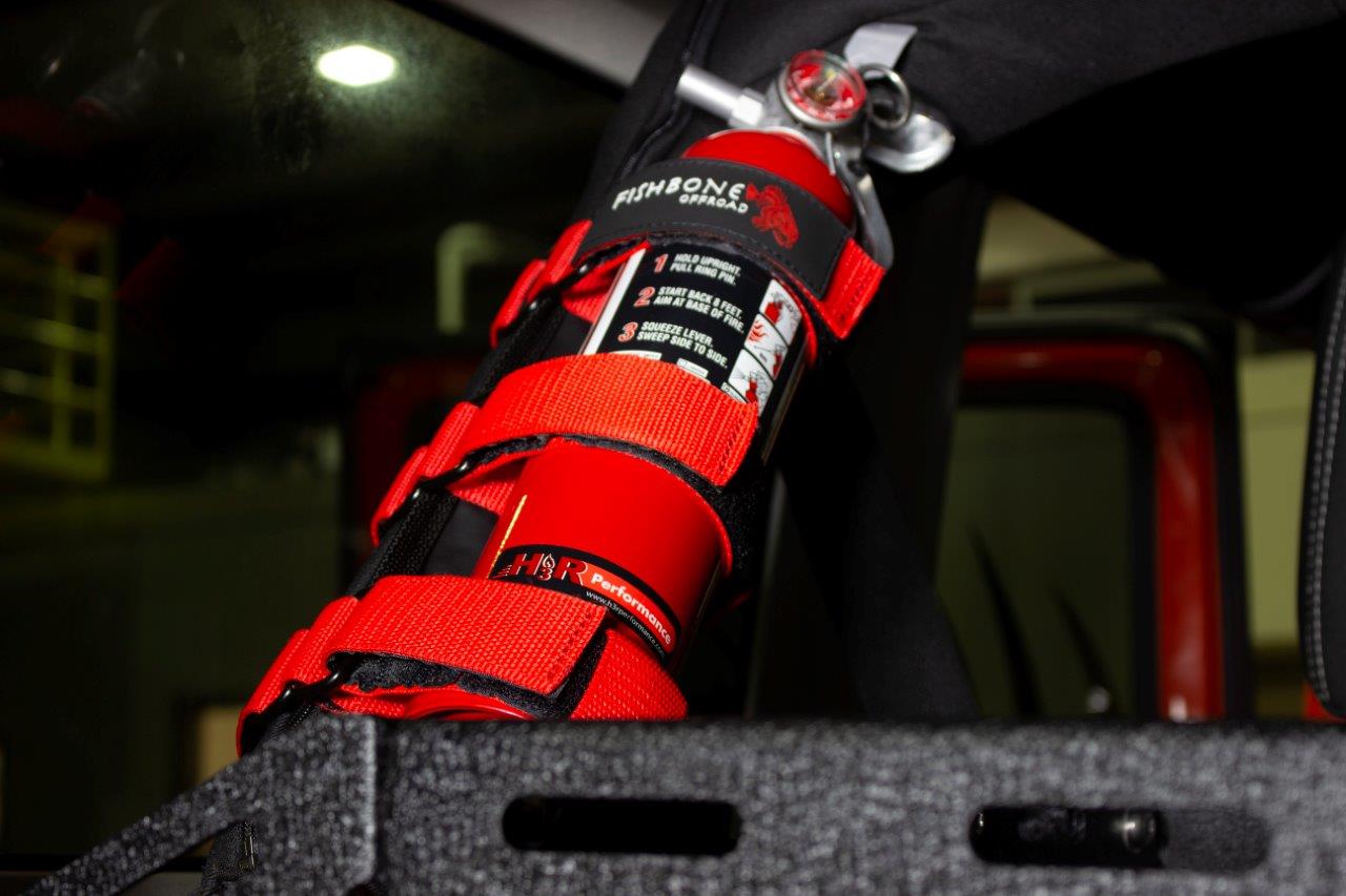 Fire Extinguisher Holder for Padded Roll Bar Fishbone Offroad-9