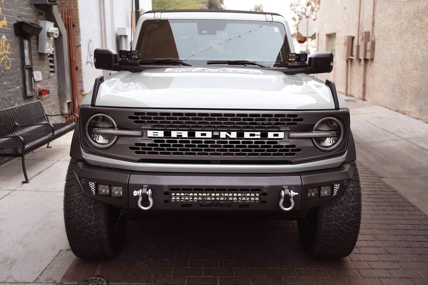 2021 2025 Ford Bronco OE Plus Series Front Bumper DV8 Offroad-11
