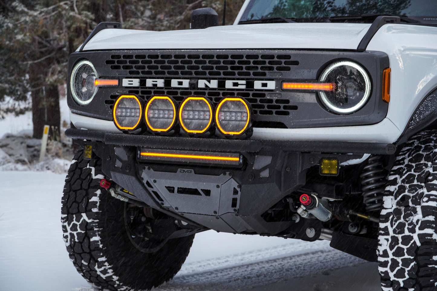 2021 2025 Ford Bronco Tube Series Front Bumper DV8 Offroad-4