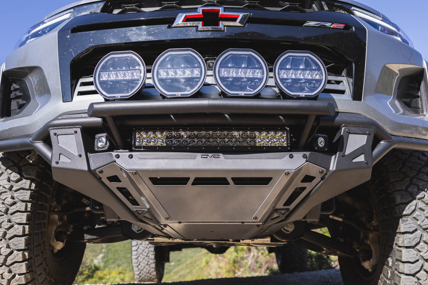 2023 2026 Chevy Colorado ZR2 Tube Front Bumper DV8 Offroad-13