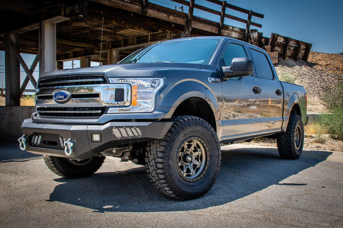2018 2020 Ford F 150 Steel Front Bumper DV8 Offroad-1