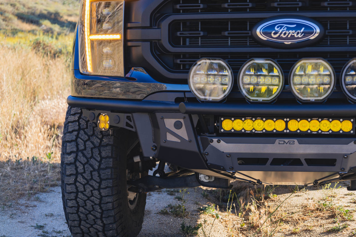 2021 2023 Ford F 150 Tube Front Bumper DV8 Offroad-4