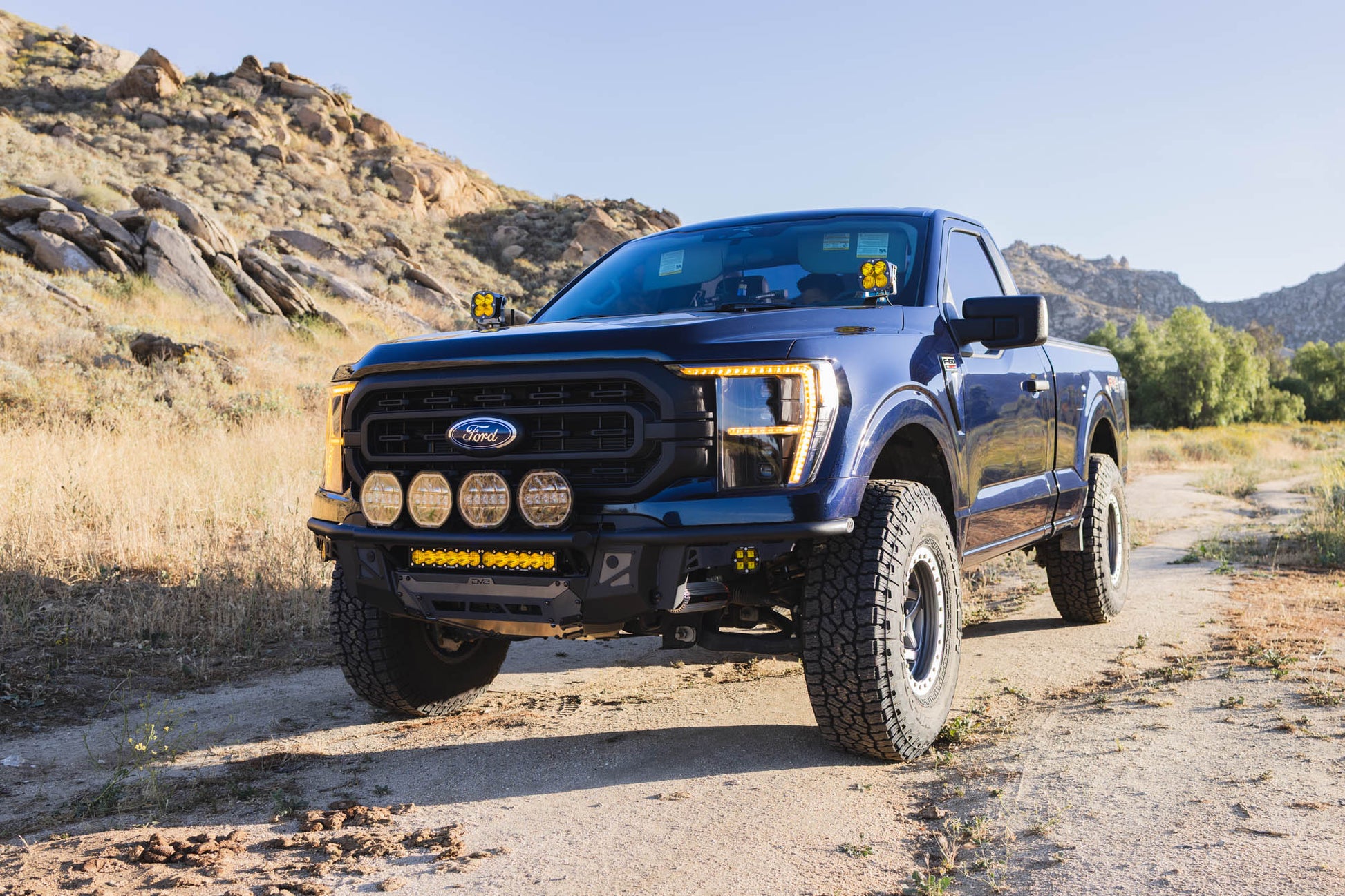 2021 2023 Ford F 150 Tube Front Bumper DV8 Offroad-5