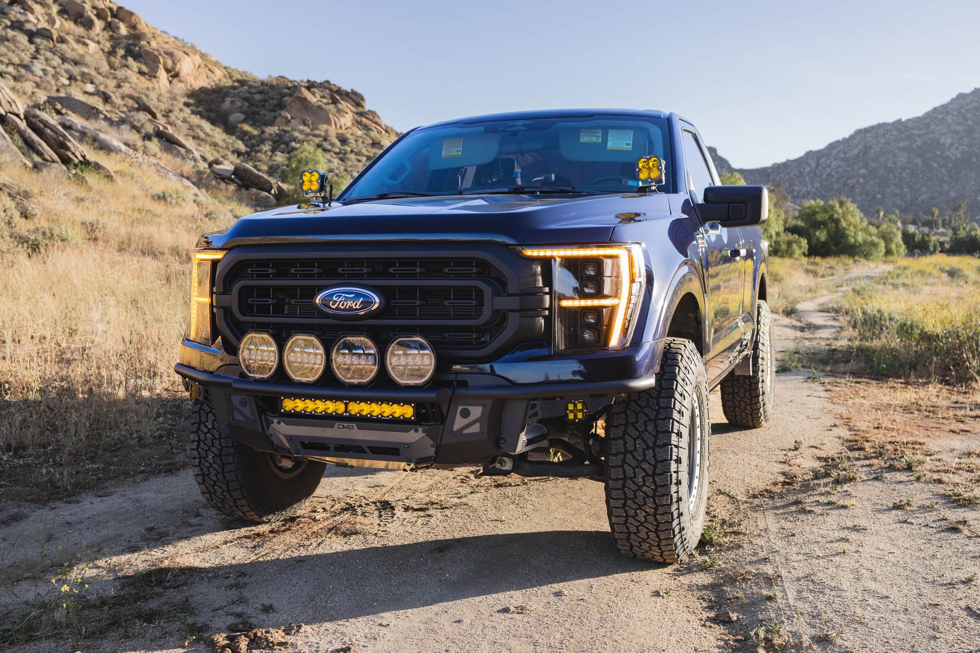2021 2023 Ford F 150 Tube Front Bumper DV8 Offroad-6