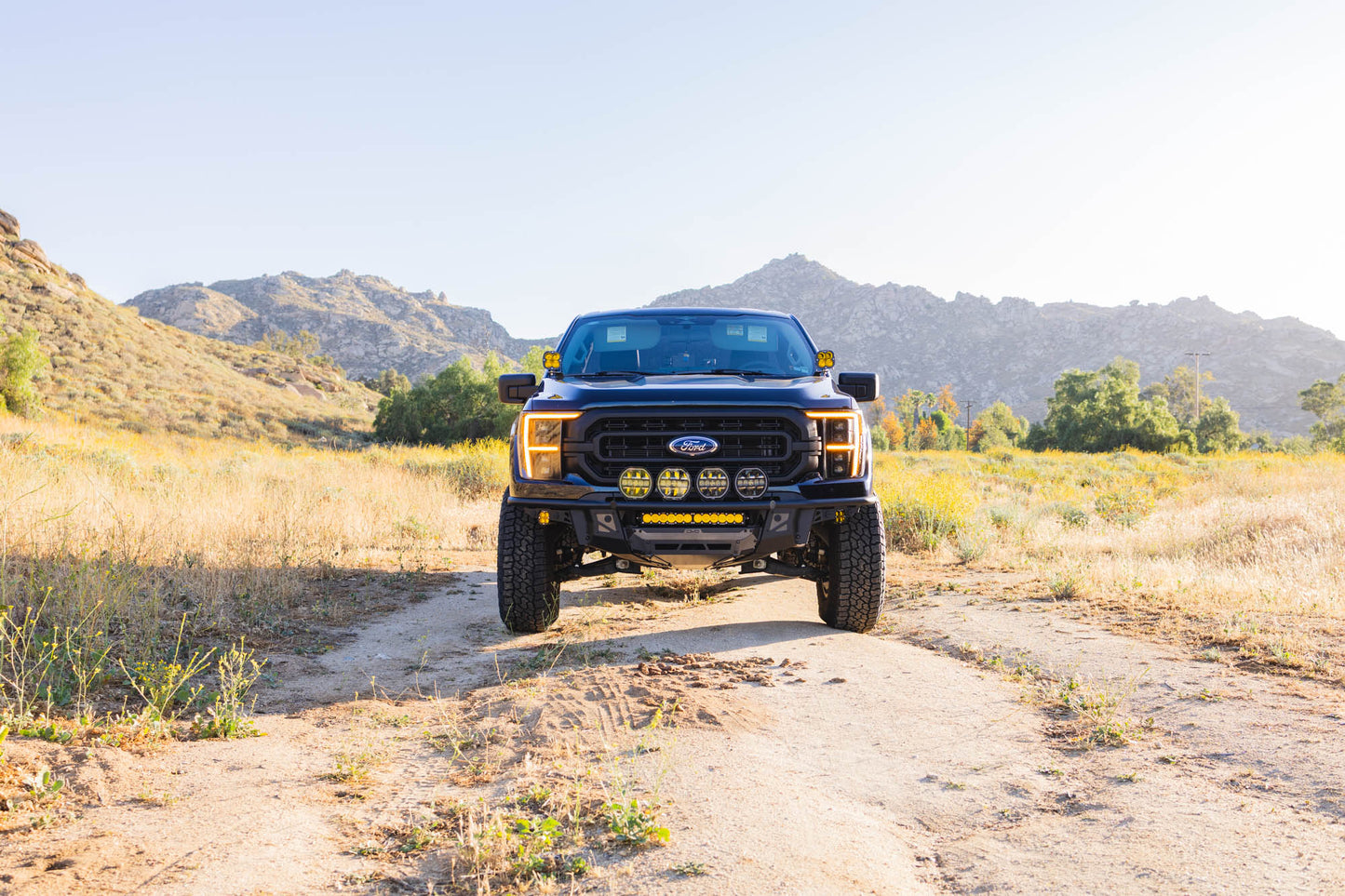 2021 2023 Ford F 150 Tube Front Bumper DV8 Offroad-9