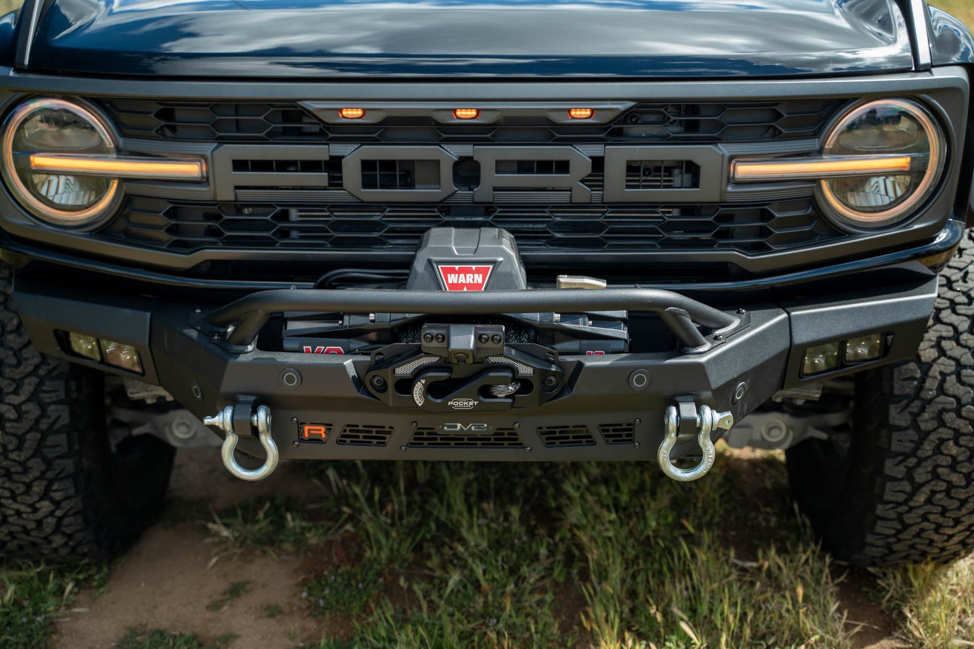 2022 2024 Ford Bronco Spec Series Winch Front Bumper DV8 Offroad-4