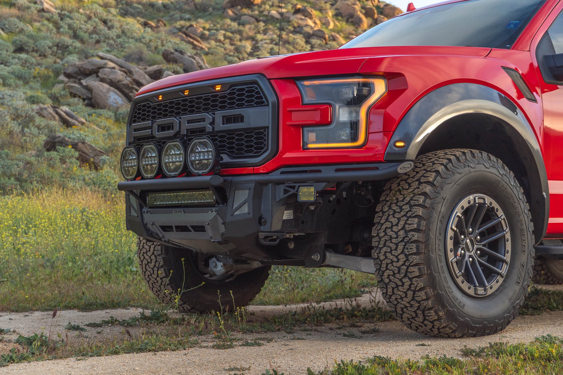 2017 2020 Ford F 150 Raptor Tube Front Bumper DV8 Offroad-1