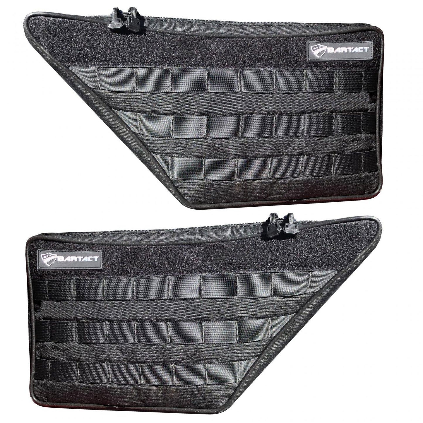 Door Organizer Pouch for Ford Bronco 2021-2024 Door Pair of 2 Driver and Passenger Side Lower Area (Pat Pending) Black/White Patch Bartact