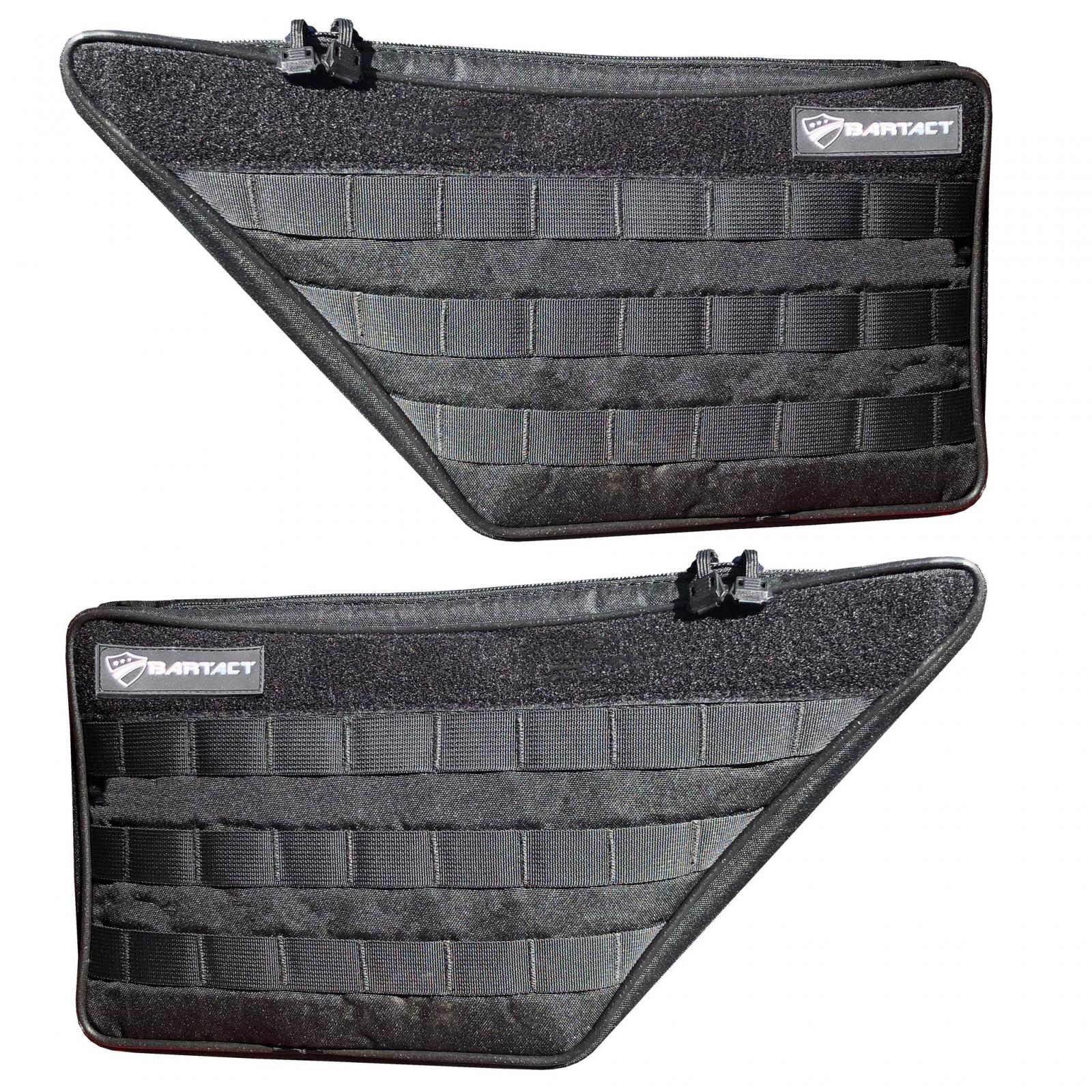 Door Organizer Pouch for Ford Bronco 2021-2024 Door Pair of 2 Driver and Passenger Side Lower Area (Pat Pending) Black/White Patch Bartact