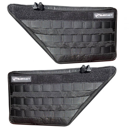 Door Organizer Pouch for Ford Bronco 2021-2024 Door Pair of 2 Driver and Passenger Side Lower Area (Pat Pending) Black/White Patch Bartact