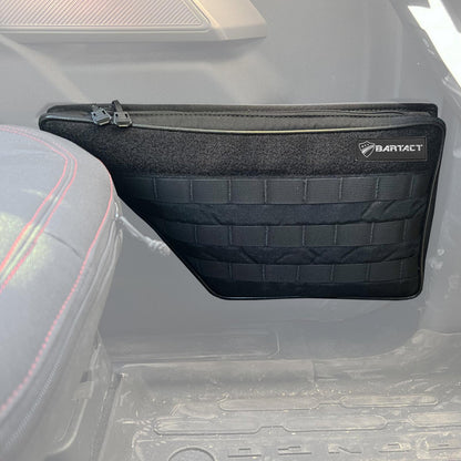 Door Organizer Pouch for Ford Bronco 2021-2024 Door Pair of 2 Driver and Passenger Side Lower Area (Pat Pending) Black/White Patch Bartact-1