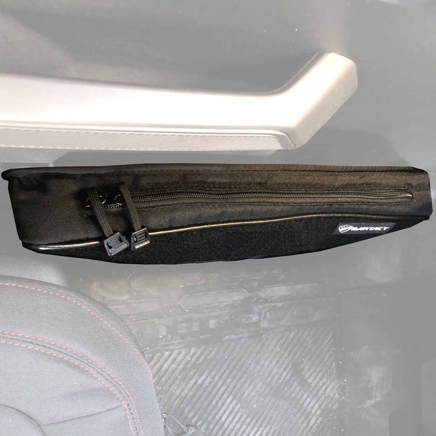 Door Organizer Pouch for Ford Bronco 2021-2024 Door Pair of 2 Driver and Passenger Side Lower Area (Pat Pending) Black/White Patch Bartact-3