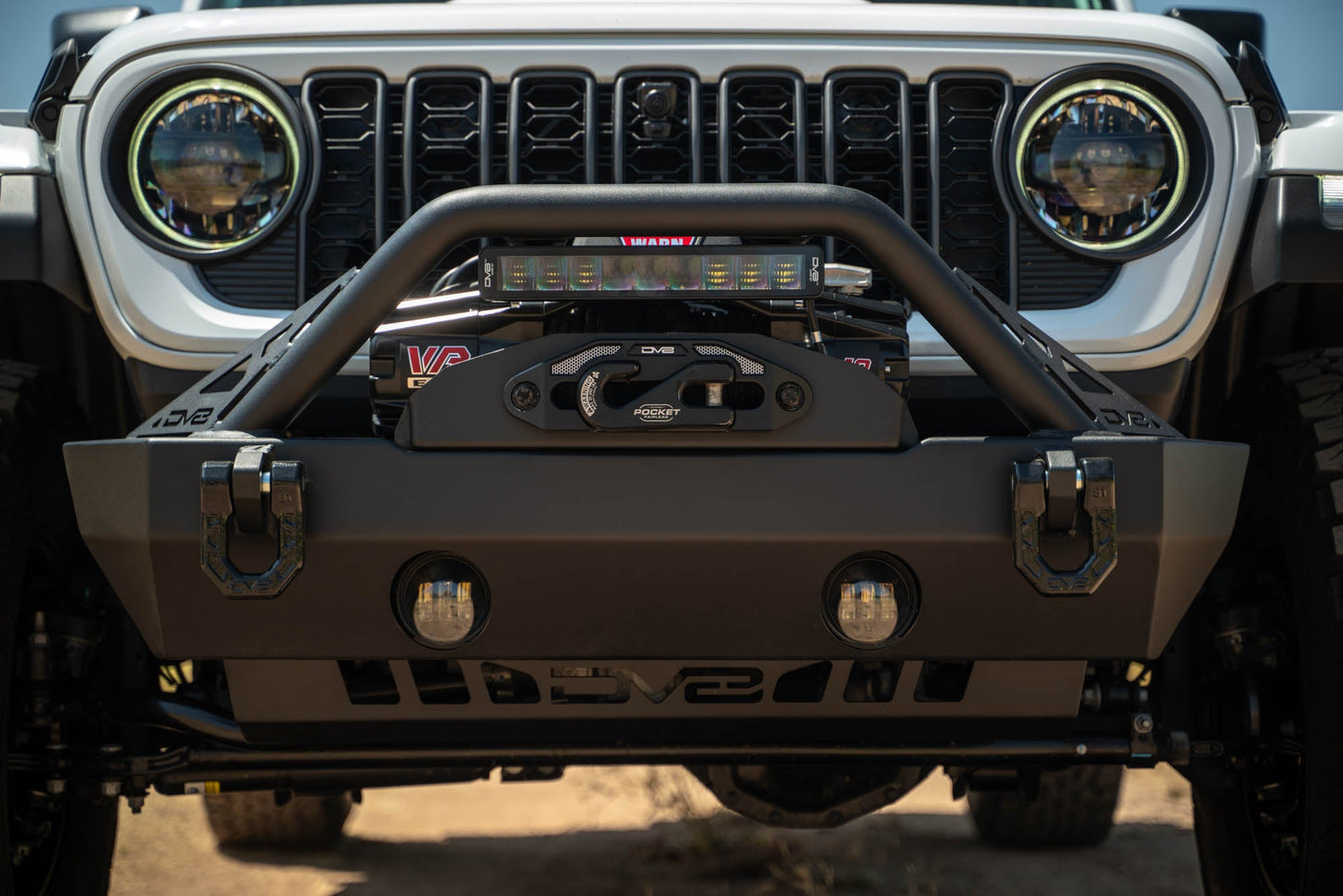 2007 2025 Jeep Gladiator JT Wrangler JK JKU JL JLU Fs 15 Series Front Bumper DV8 Offroad-8
