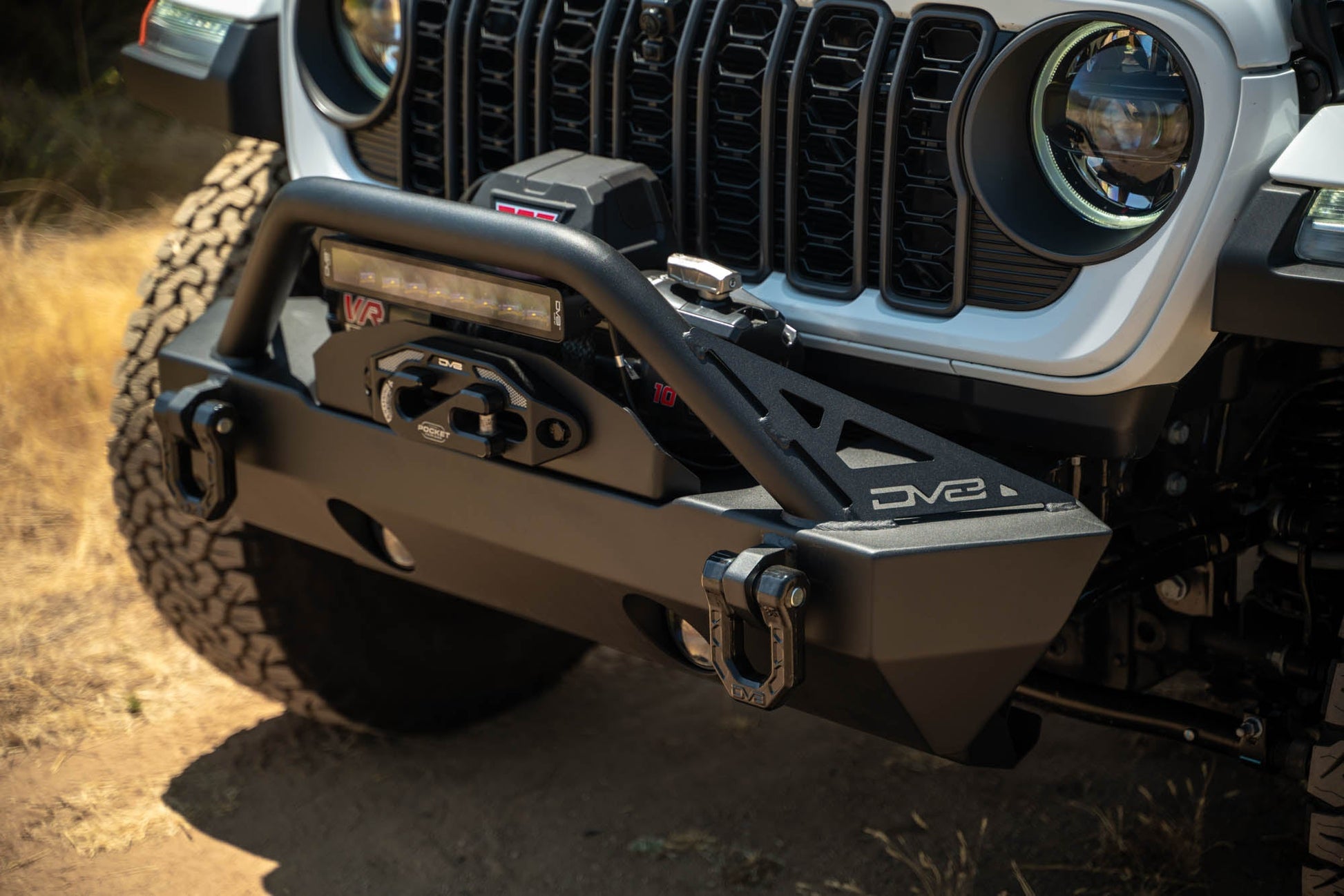 2007 2025 Jeep Gladiator JT Wrangler JK JKU JL JLU Fs 15 Series Front Bumper DV8 Offroad-9