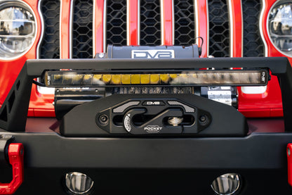 2007 2025 Jeep GladiatorJT Wrangler JK JKU JL JLU Stubby Front Bumper With Plated Bull Bar DV8 Offroad-13