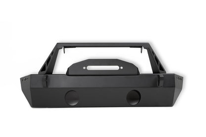 2007 2025 Jeep GladiatorJT Wrangler JK JKU JL JLU Stubby Front Bumper With Plated Bull Bar DV8 Offroad-5