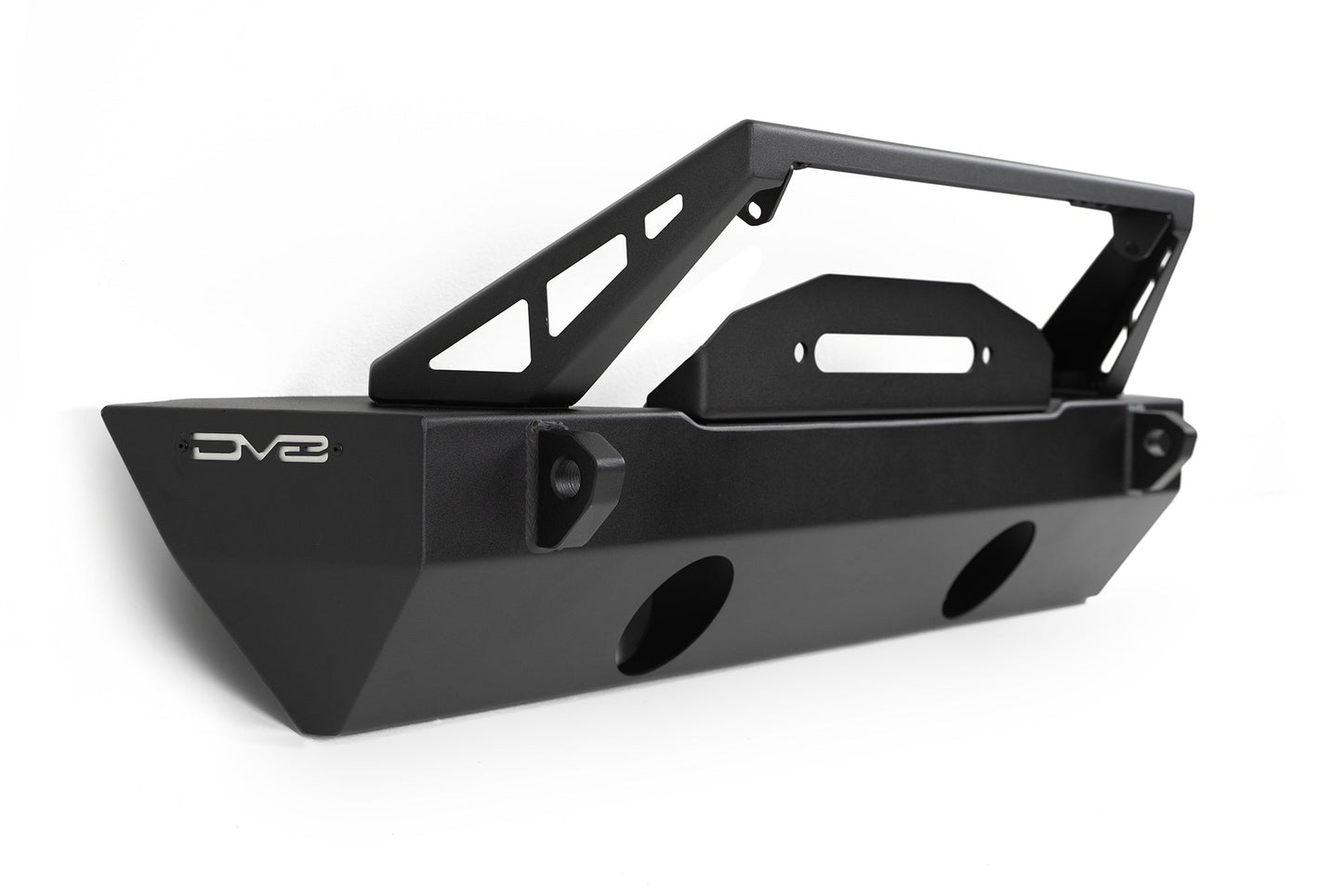 2007 2025 Jeep GladiatorJT Wrangler JK JKU JL JLU Stubby Front Bumper With Plated Bull Bar DV8 Offroad-6