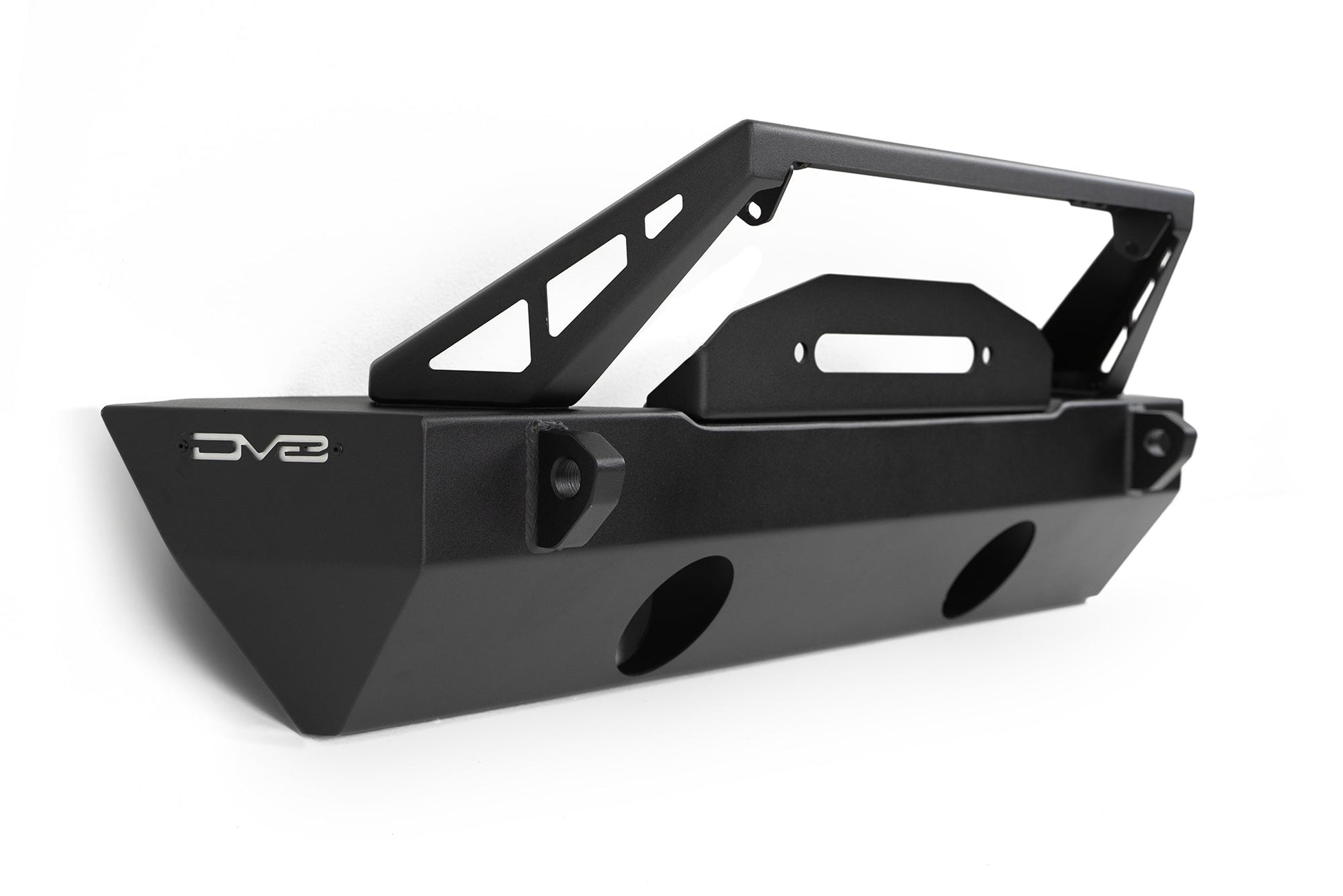 2007 2025 Jeep GladiatorJT Wrangler JK JKU JL JLU Stubby Front Bumper With Plated Bull Bar DV8 Offroad-6