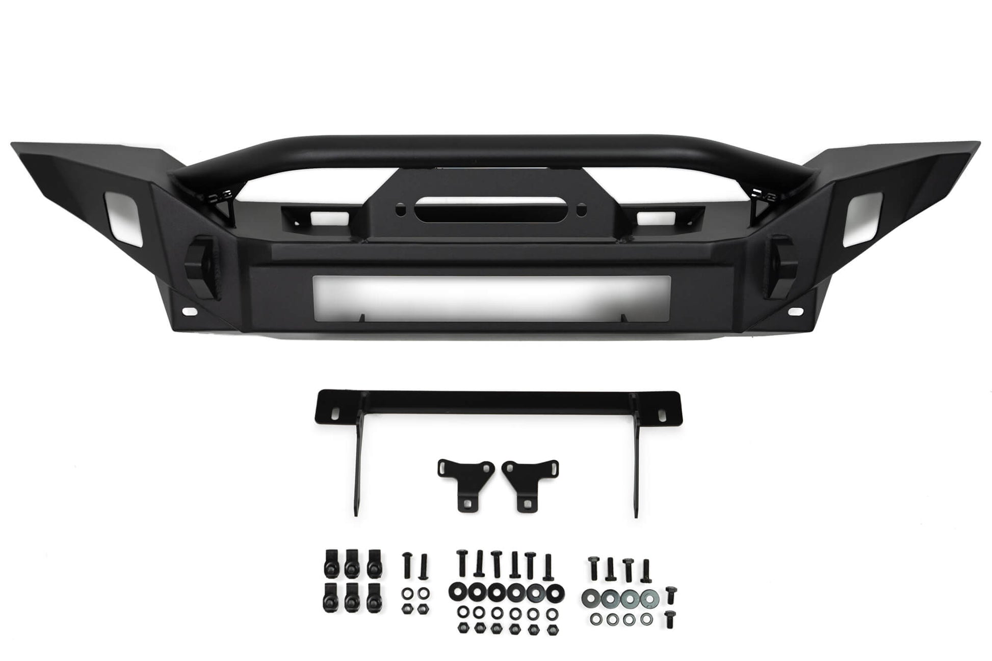 2007 2025 Jeep GladiatorJT Wrangler JK JKU JL JLU Fs 7 Mid Width Winch Front Bumper DV8 Offroad-2