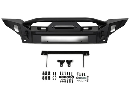 2007 2025 Jeep GladiatorJT Wrangler JK JKU JL JLU Fs 7 Mid Width Winch Front Bumper DV8 Offroad-2