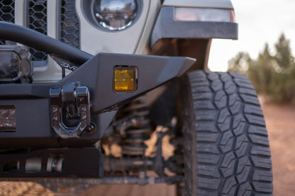 2007 2025 Jeep GladiatorJT Wrangler JK JKU JL JLU Fs 7 Mid Width Winch Front Bumper DV8 Offroad-11
