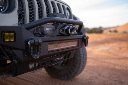 2007 2025 Jeep GladiatorJT Wrangler JK JKU JL JLU Fs 7 Mid Width Winch Front Bumper DV8 Offroad-12