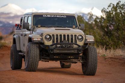 2007 2025 Jeep GladiatorJT Wrangler JK JKU JL JLU Fs 7 Mid Width Winch Front Bumper DV8 Offroad-14