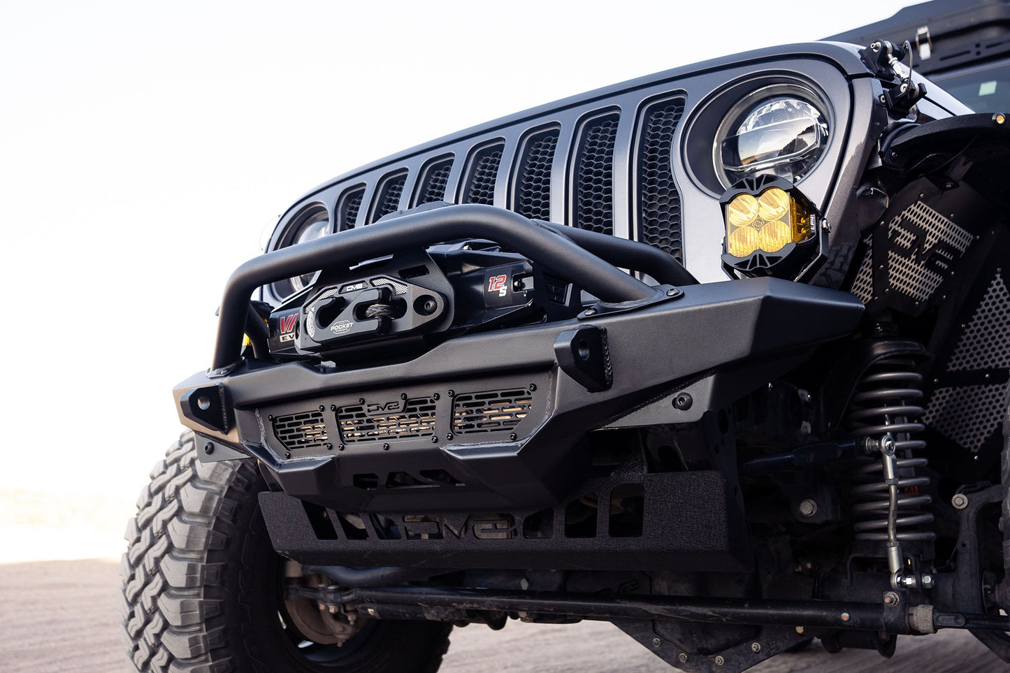2018 2025 Jeep Gladiator Wrangler Spec Series Front Bumper DV8 Offroad-12