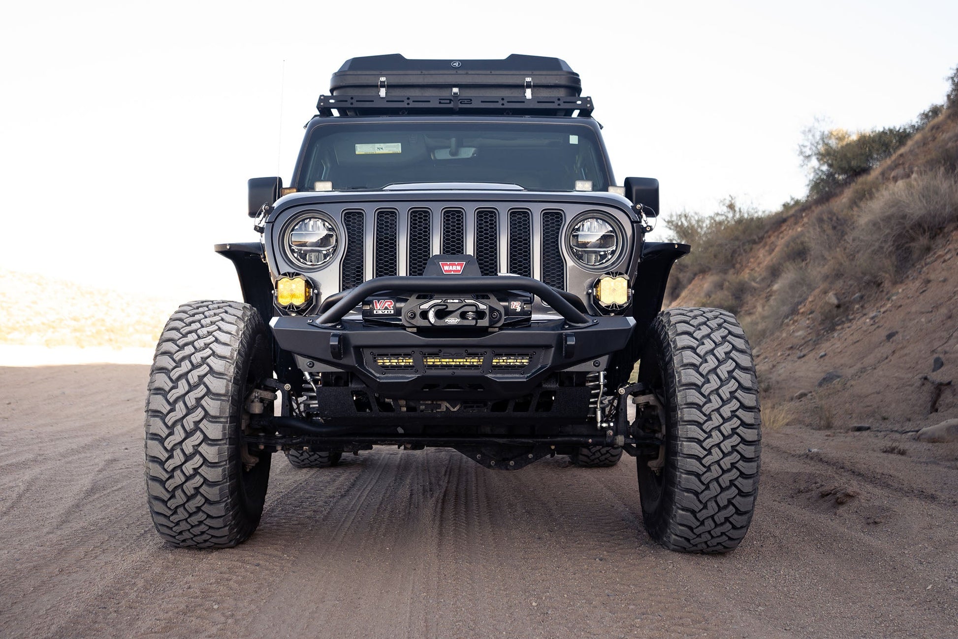 2018 2025 Jeep Gladiator Wrangler Spec Series Front Bumper DV8 Offroad-13