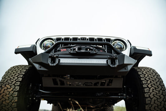 2007 2025 Jeep GladiatorJT Wrangler JK JKU JL JLU Fs 1 Series Stubby Front Bumper DV8 Offroad-1