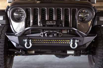 2007 2025 Jeep GladiatorJT Wrangler JK JKU JL JLU Fs 1 Series Stubby Front Bumper DV8 Offroad-11
