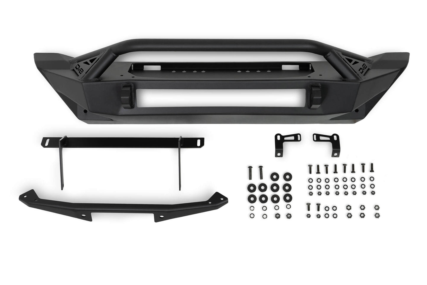 2007 2025 Jeep GladiatorJT Wrangler JK JKU JL JLU Fs 1 Series Stubby Front Bumper DV8 Offroad-14