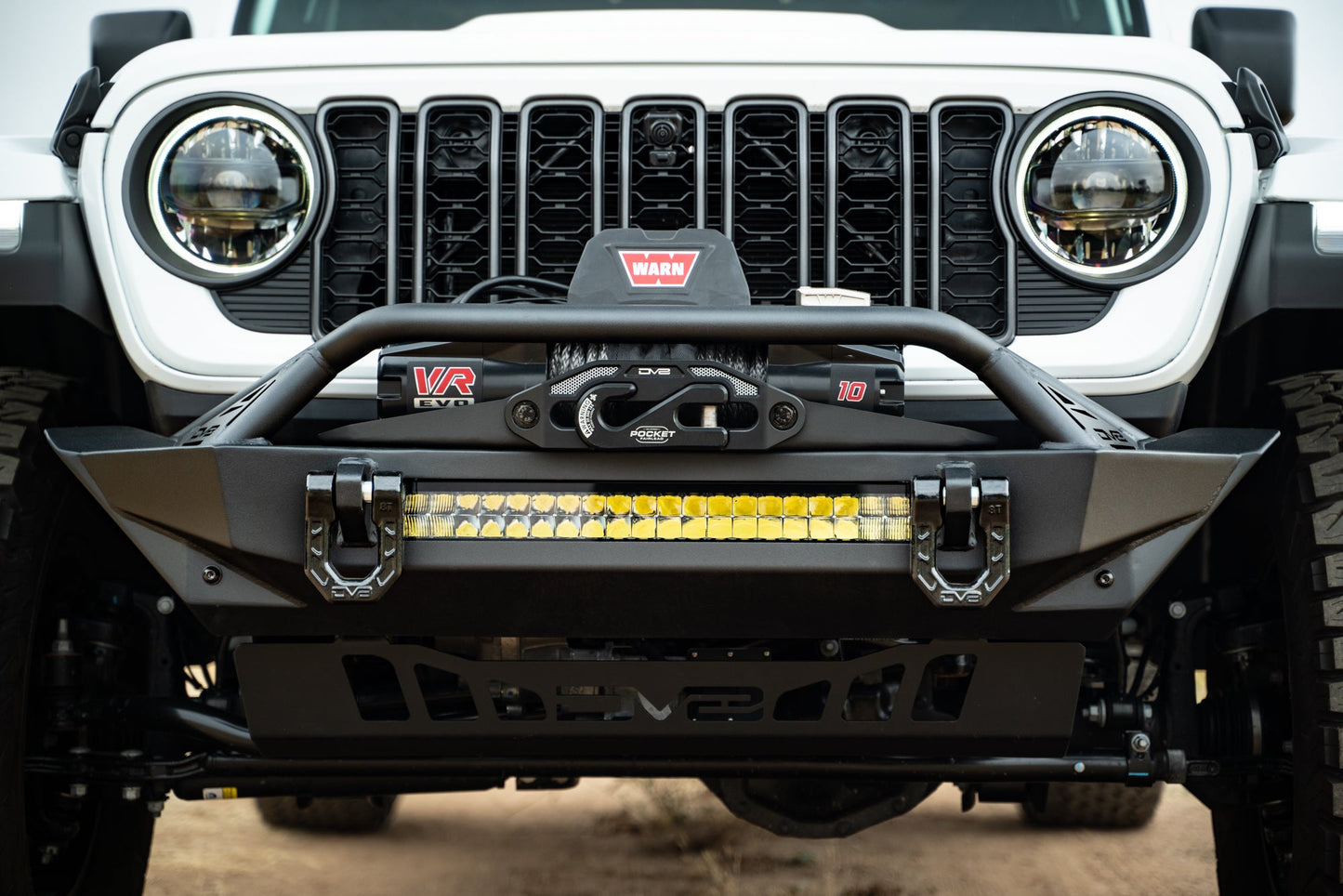 2007 2025 Jeep GladiatorJT Wrangler JK JKU JL JLU Fs 1 Series Stubby Front Bumper DV8 Offroad-3